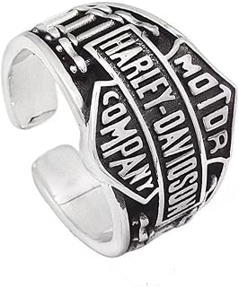 Anillo de plata Harley ajustable retro clásico fiesta mujeres hermosa pareja moda sencillez cumpleaños masculino moto campanilla conmemorativa regalo, acero inoxidable, acero inoxidable,