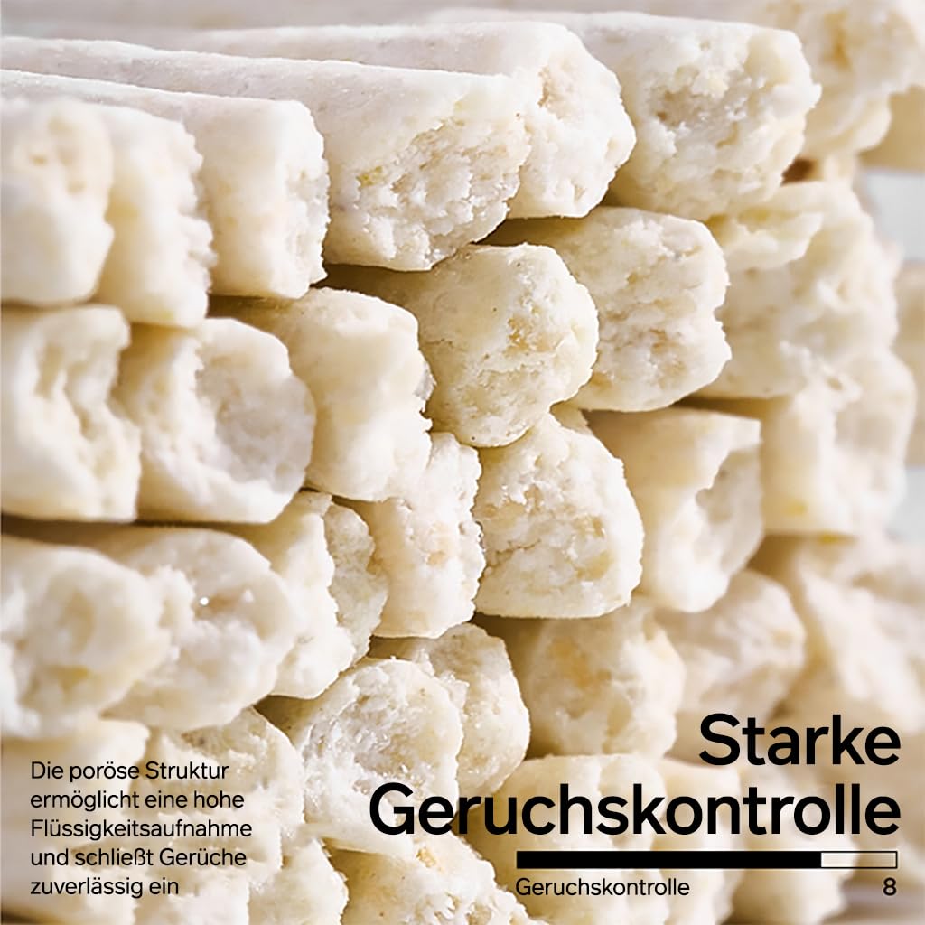 pidan Tofu Katzenstreu mit Bentonit 9,6 kg (4 Beutel) | Klumpstreu mit 70 % pflanzlichen Rohstoffen, staubarm, starke Geruchsbindung, geringe Streuverschleppung