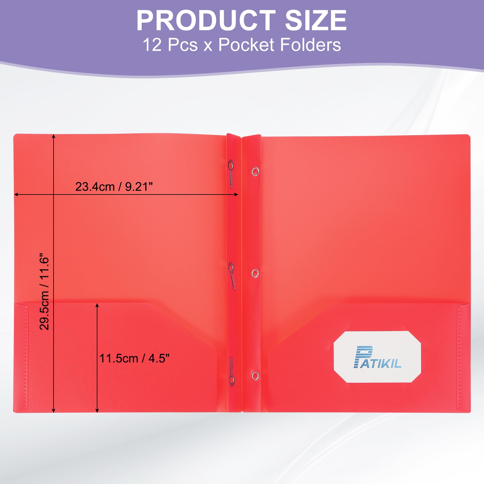PATIKIL Pocket Folders with Prongs - Image 2