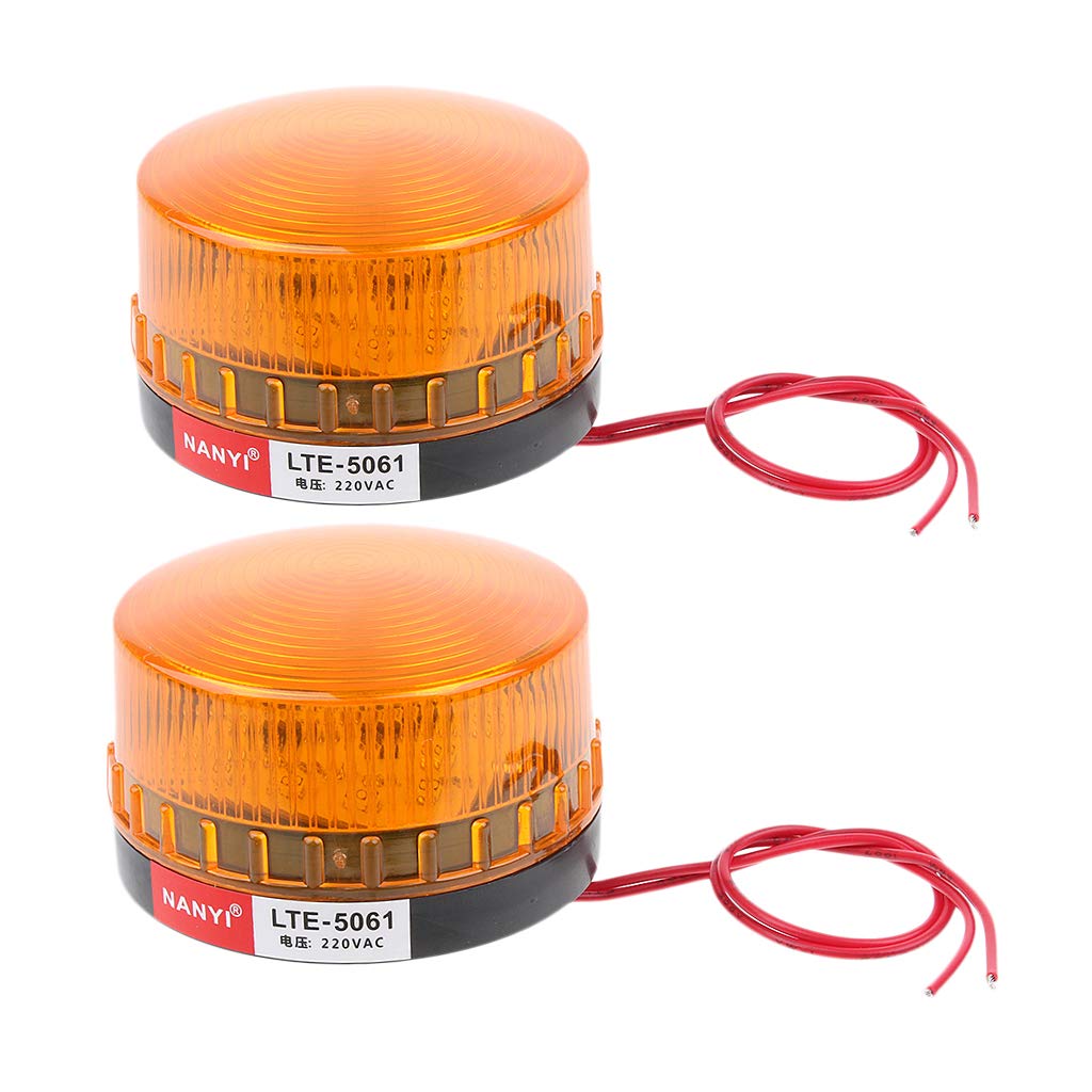 KESOTO 2X Gyrophare Balise de Signalisation Lumineuse LED 220v Lampe d'Avertissement Clignotant Eclairage d'urgence Voiture