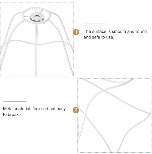 Miniatura 6 de Kit de marco de pantalla de lámpara moderna, suministros para lámparas de mesa, lámparas de escritorio, estante de pantalla de metal