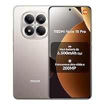 XIAOMI Redmi Note 15 Pro, Smartphone 12+512GB, Batteria massiccia da 6500 mAh, Fotocamera 200 MP, Resistenza IP65, Display AMOLED FHD+ da 6,77″, Titanio, Garanzia 2 anni, Caricatore non incluso