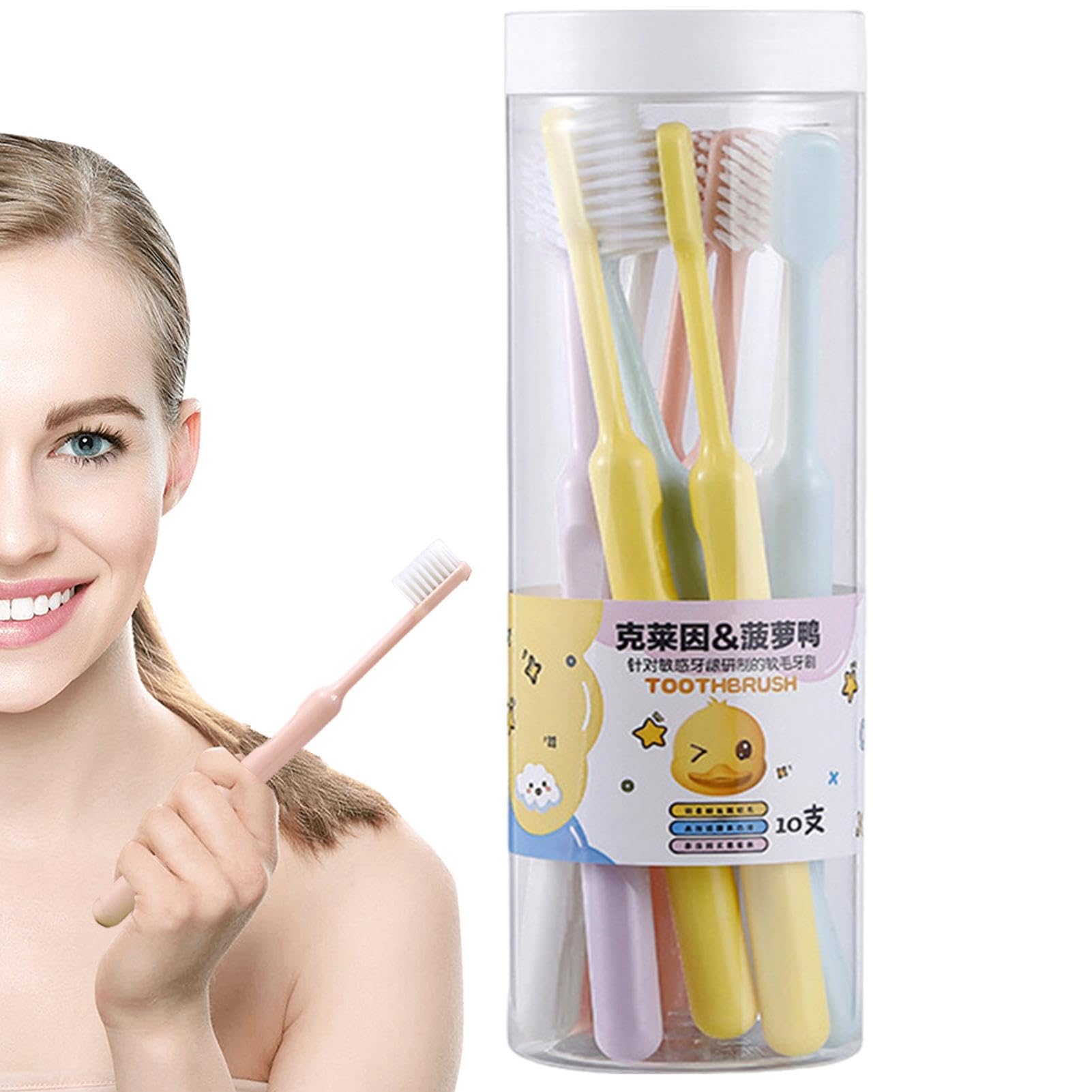 Spazzolino da denti morbido per la pulizia, spazzolino da denti di | famiglia morbido, spazzolino da denti da viaggio per denti sensibili, spazzolino da denti per la pulizia delicata, set famili