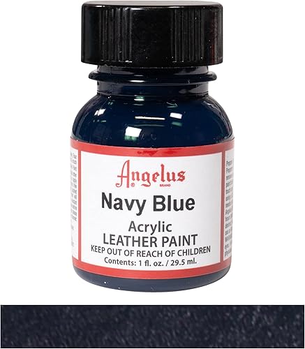 Miniatura 2 de Pinturas para cuero de Angelus, Azul marino, 1 Ounce