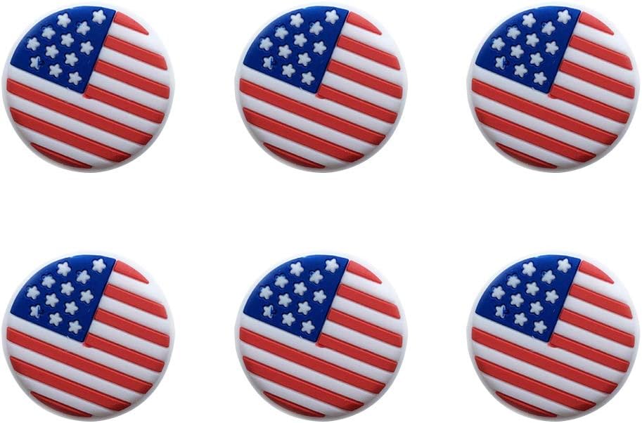 Amosfun 6PCS American Flag Tennis Dampener Silicone Tennis
