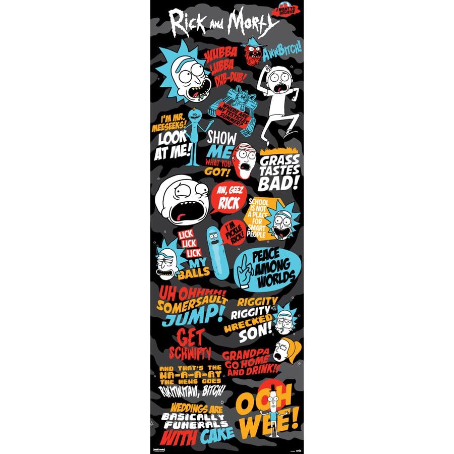 Affiche Rick and Morty 53x158cm sans pli grâce à l'envoi roulé rigide
