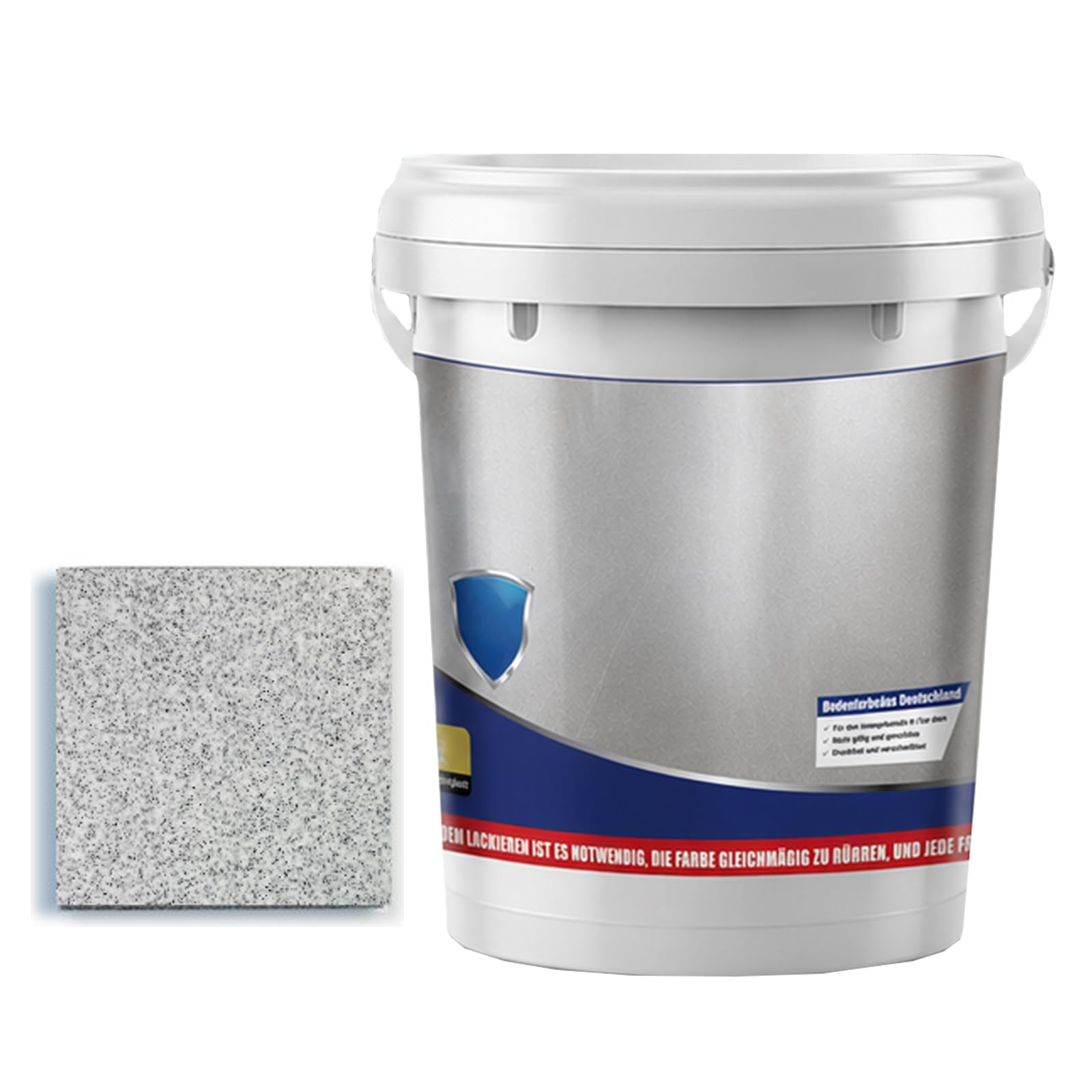 Nimedala Epoxy Sand Floor Paint, Epoxy Floor Paint, High Gloss Marble Effect Coating for Concrete, Waterproof, Non-Slip, for Basement, Wood Floors, Garage, Outdoor (Gray,500g)