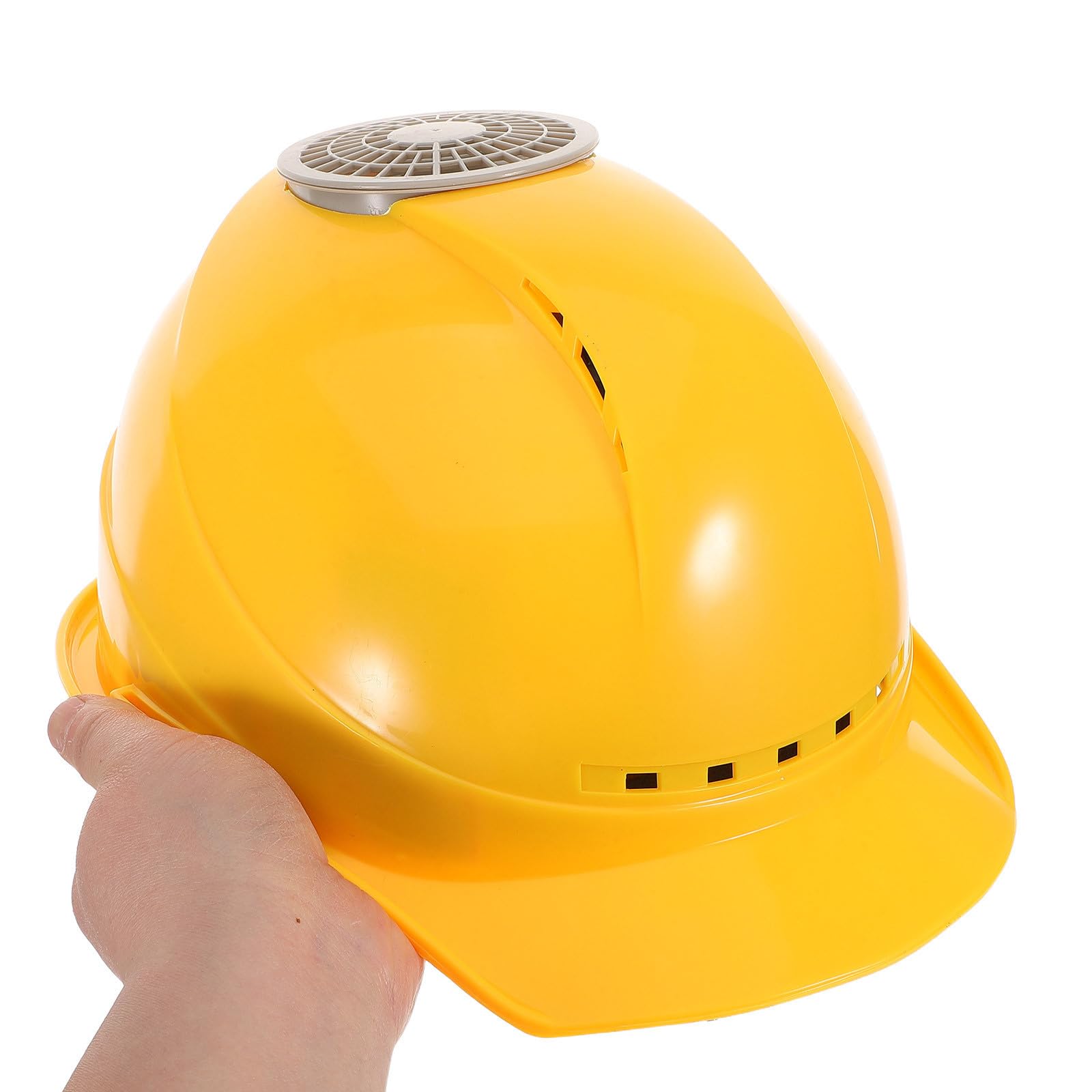 Casco de Construcción Amarillo Ventilador USB Decoracion Verano