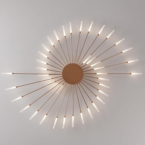 Miniatura 8 de Lámpara de techo LED moderna, con forma de flor de 42 cabezales, accesorios de iluminación para sala de estar, lámpara de montaje empotrado,