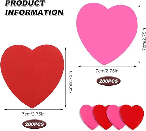 Miniatura 2 de Notas adhesivas, 560 hojas de 3 x 3 pulgadas, colores brillantes, notas autoadhesivas de color para cuaderno de oficina en casa (rojo grande, rojo