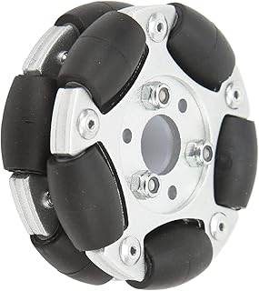 Uxsiya Robot Omni Wheel, Aluminium Alloy Robot Toy Parts Nylon and PE Roller for Upgrade