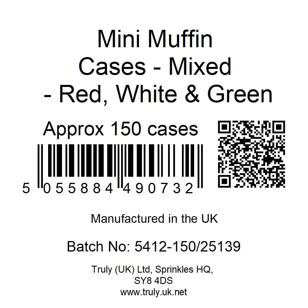 Scrumptious Sprinkles Pirottini per mini muffin, rossi x 120, 25* 30 mm