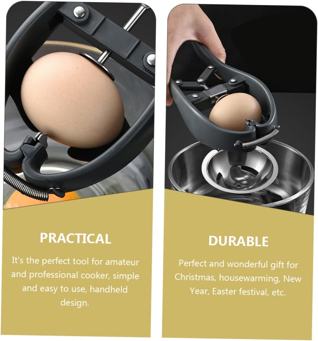 Handheld Eggshell Separator Cutter Stainless Steel Opener Tool for Kitchen Effortlessly Remove Easy to Clean for Baking and Cooking