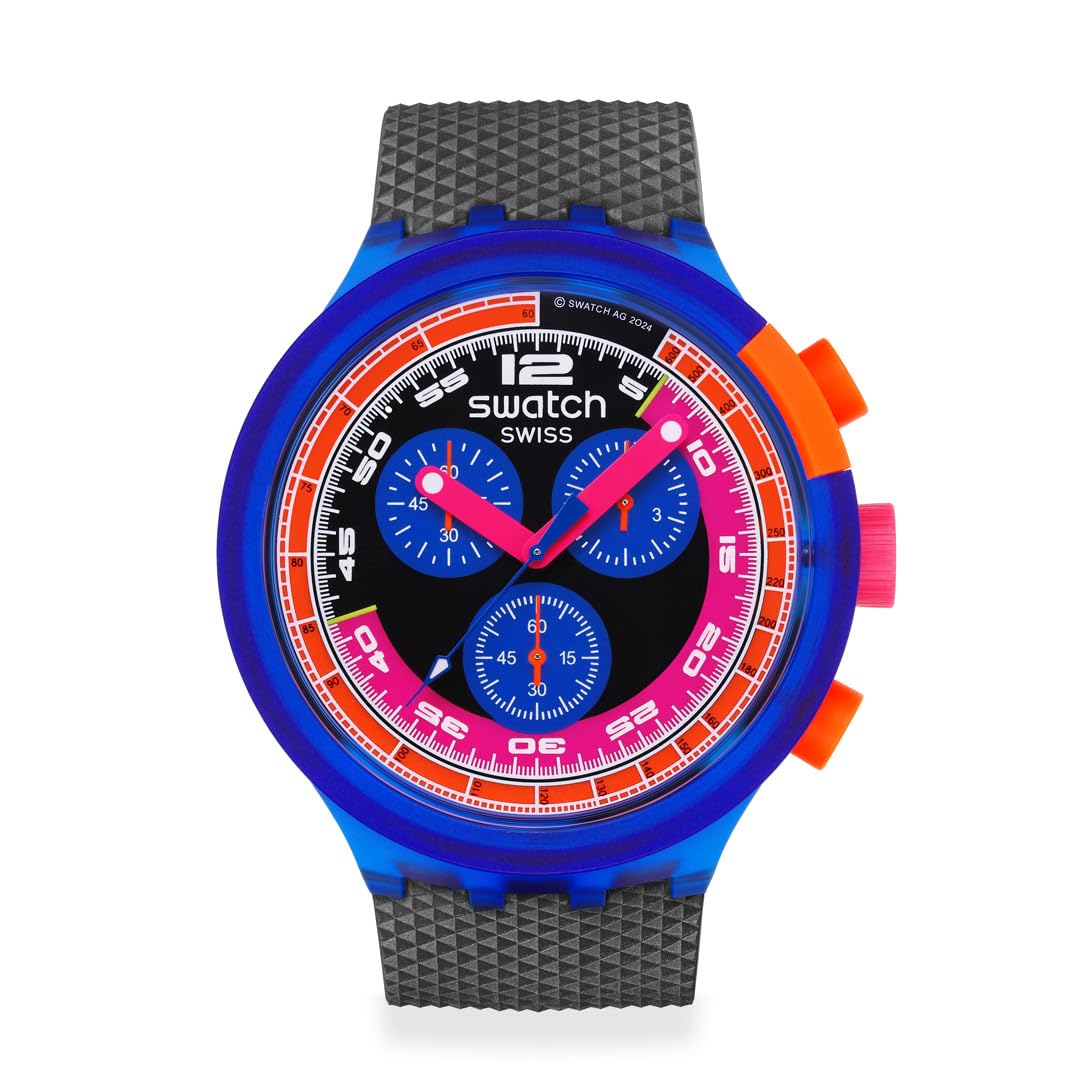 Swatch - Orologio in plastic. blu-blu-nero