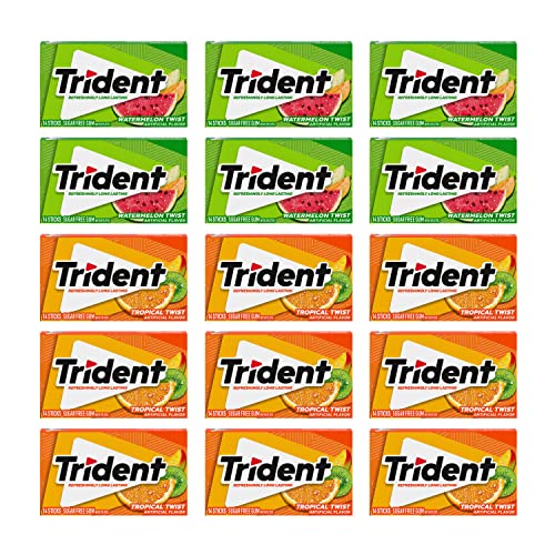 Trident Sugar-Free Chewing Gum Variety Pack, 210 Total Pieces