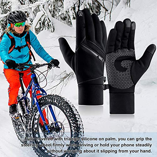 Zwbfu quentes de inverno Velo à prova de vento e tela sensível ao toque à prova d'água Esportes Cic