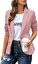 huatandis Womens Casual Blazers Long Sleeve Lapel Button Slim Work Office Blazer Jacket
