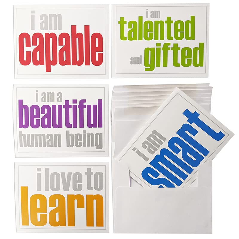 Image of Inspired Minds Note Cards with Envelope, Self-Esteem Booster Set, 2 Each of 5 Titles, Set of 10