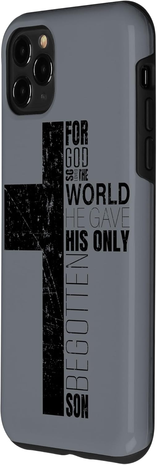 iPhone 11 Pro Max Christian Phone Case Men Dad Bible Verse Scripture Religious Case