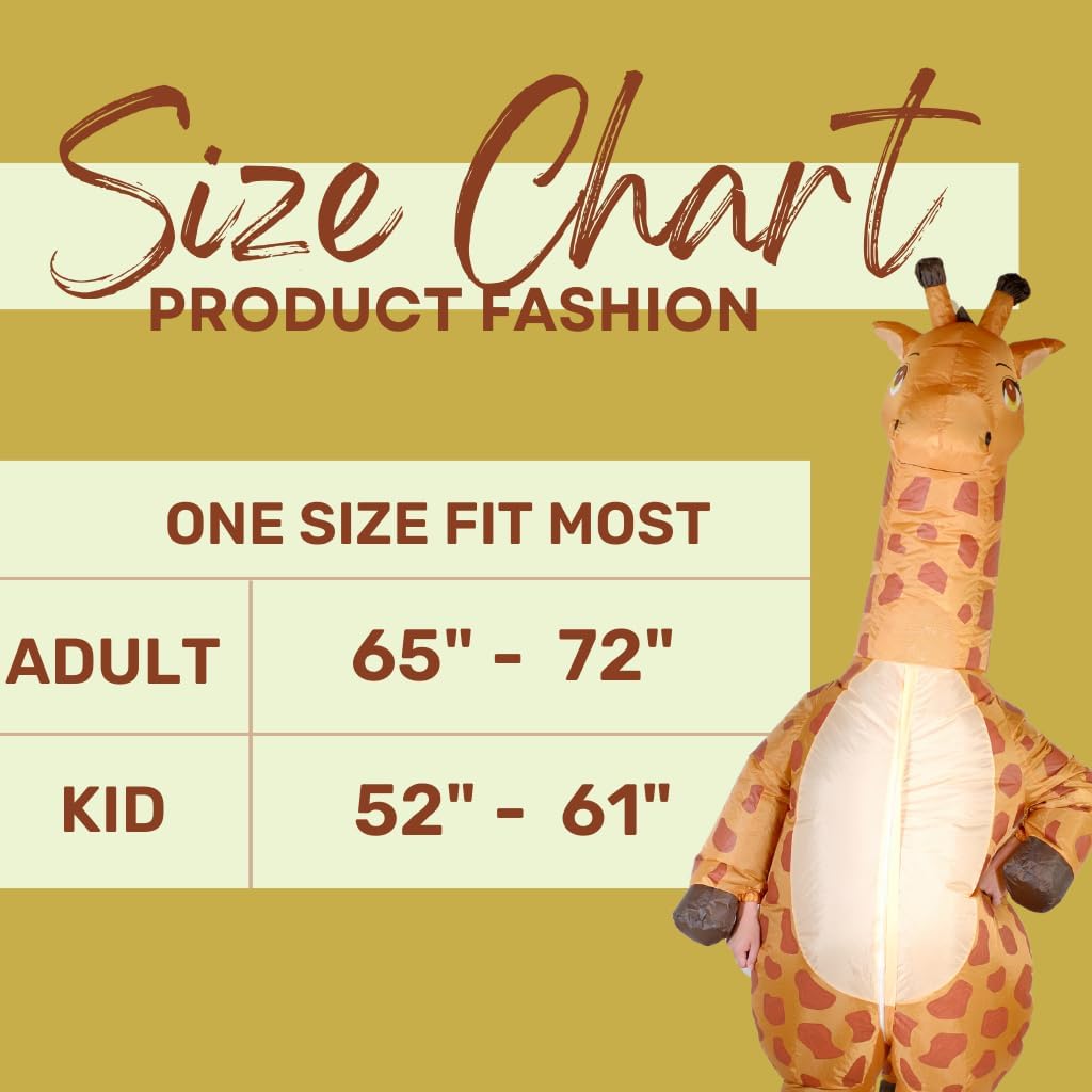 PTS Inflatable Costume Adult, Blow Up Giraffe Costume for Halloween Inflatables Cosplay Party