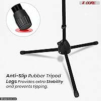 Vista 9 de 5 Core Soporte para Micrófono de Trípode Ajustable de Piso 45.72 a 182.88 Centímetros Soporte de Brazo de Boom Robusto para Micrófonos Pedestal