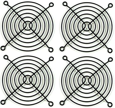 140mm Wire Computer Case Fan Grill/Guard - Black (Set of Four)