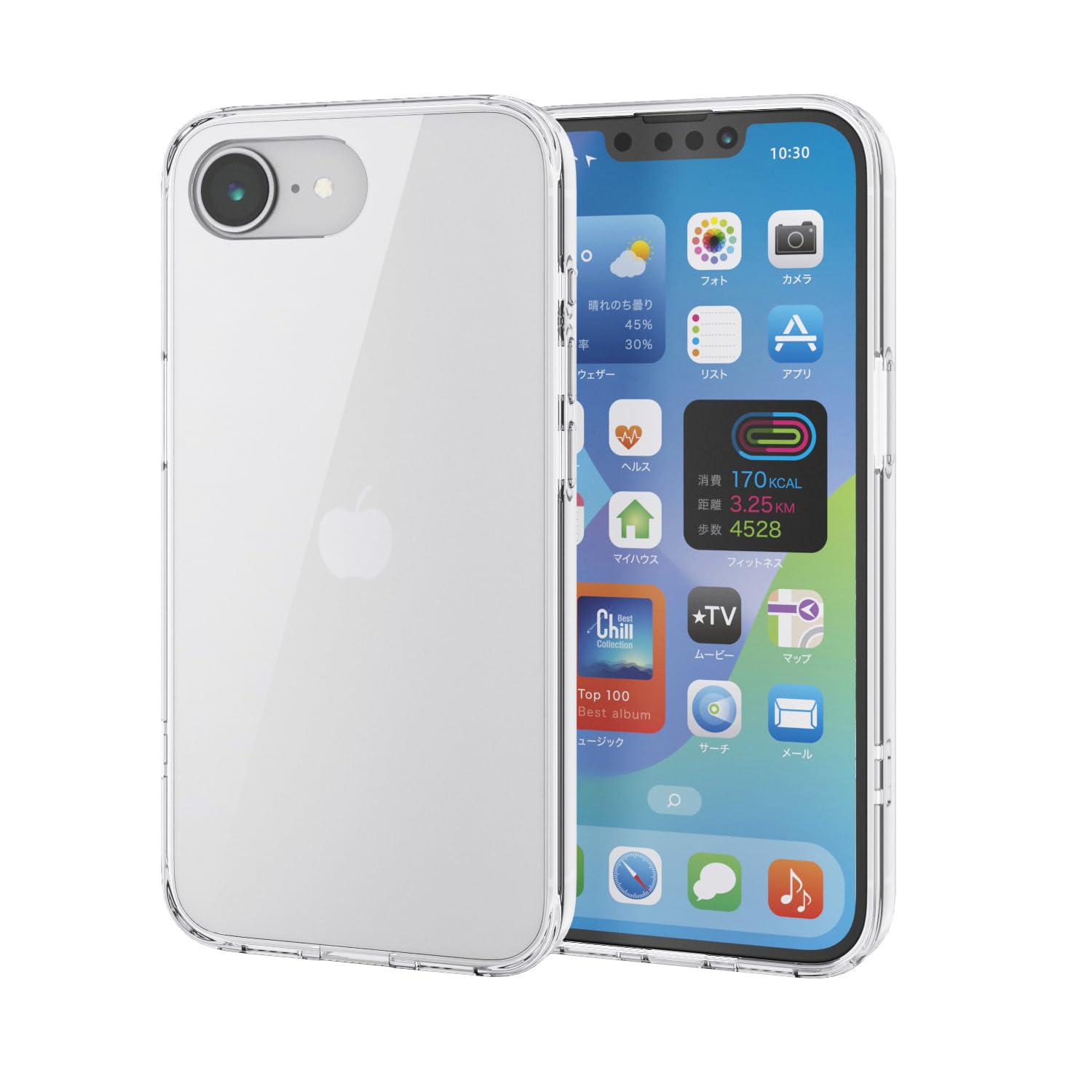 Amazon.co.jp: エレコム iPhone 16e ケース クリア 透明 耐衝撃 衝撃