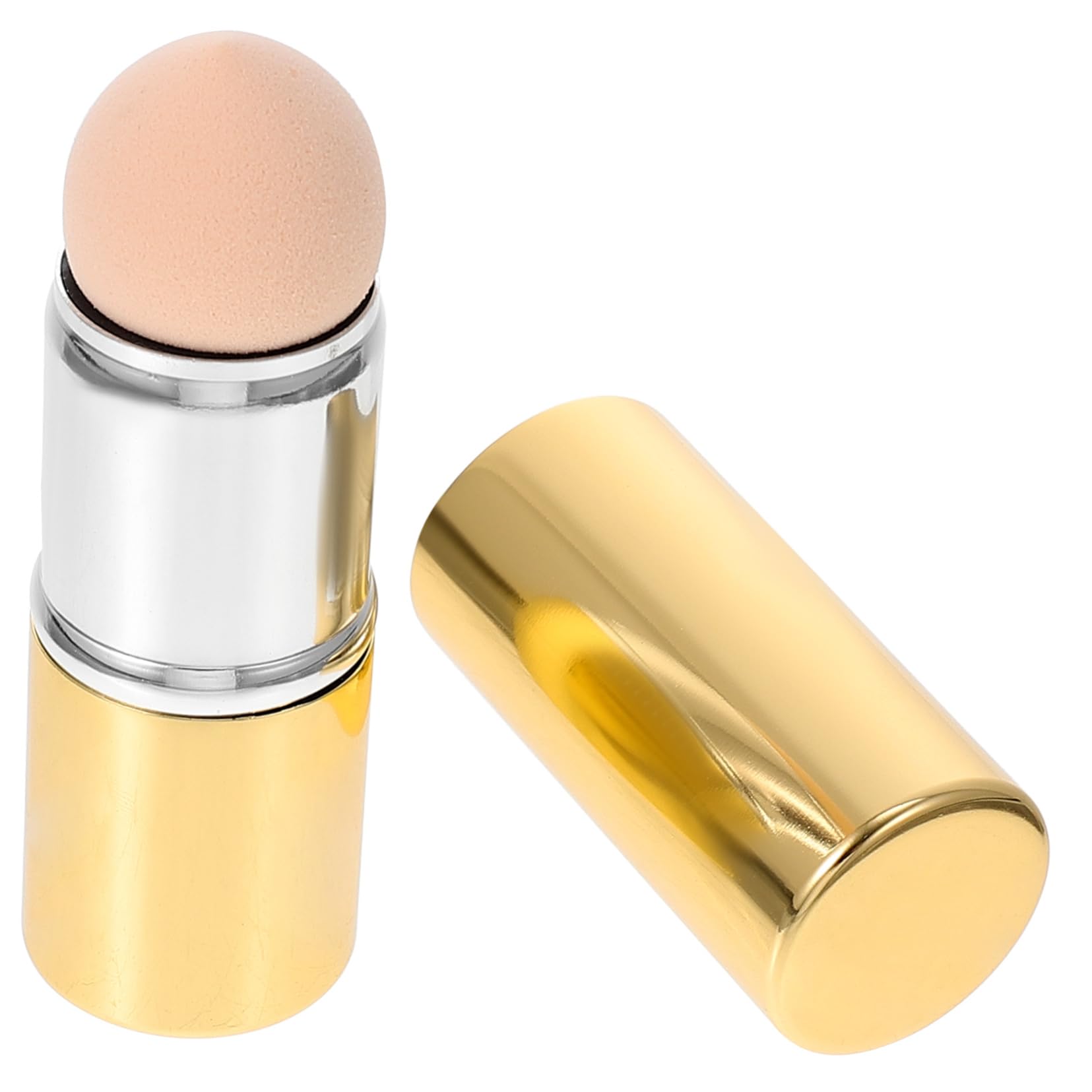 NOLITOY 4pcs Facial Volcanic Stone Stick Set Oil Absorbing Roller Makeup Sponge Dual Function Beauty Tool