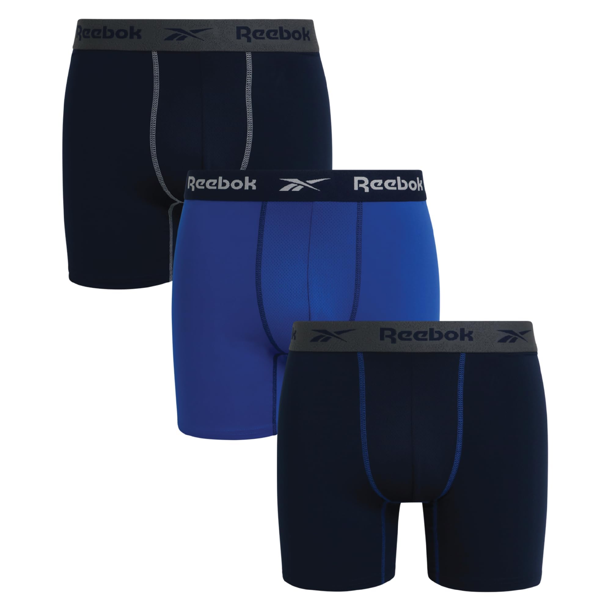Reebok Mens Underwear Boxer Briefs - 3 Pack