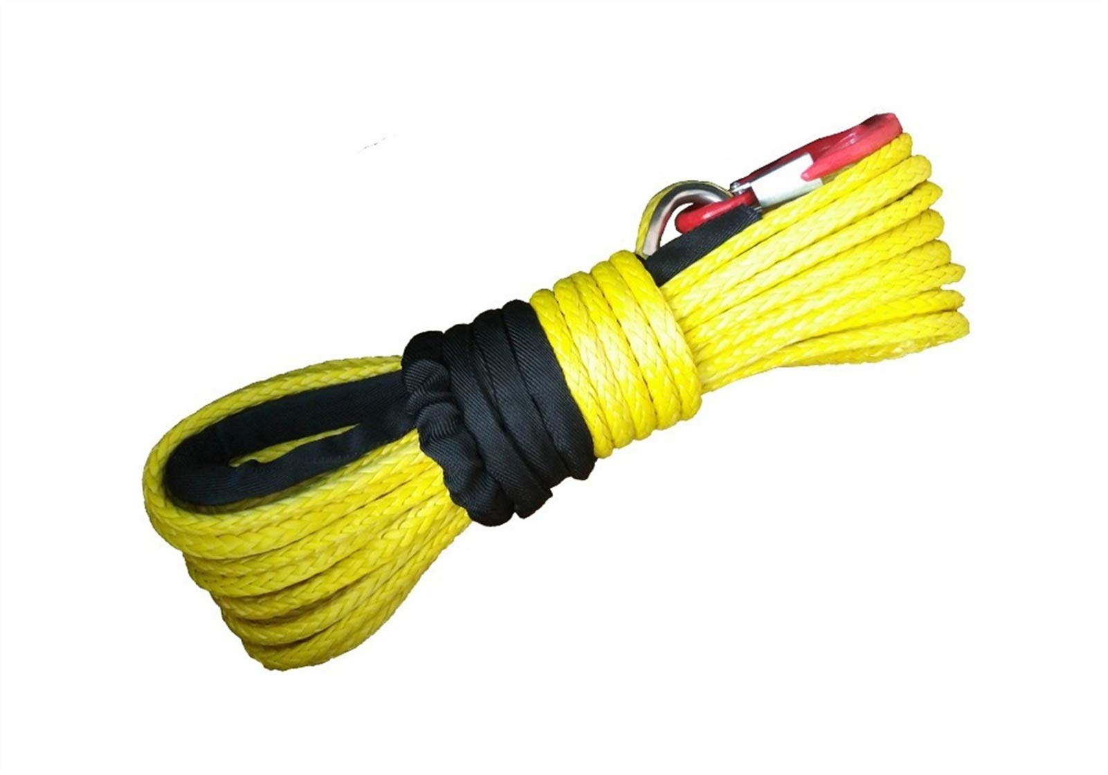 Winch Rope, 14mm 30meters Synthetic Winch Rope/line with Hook for Offroad/4wd/utv/suv