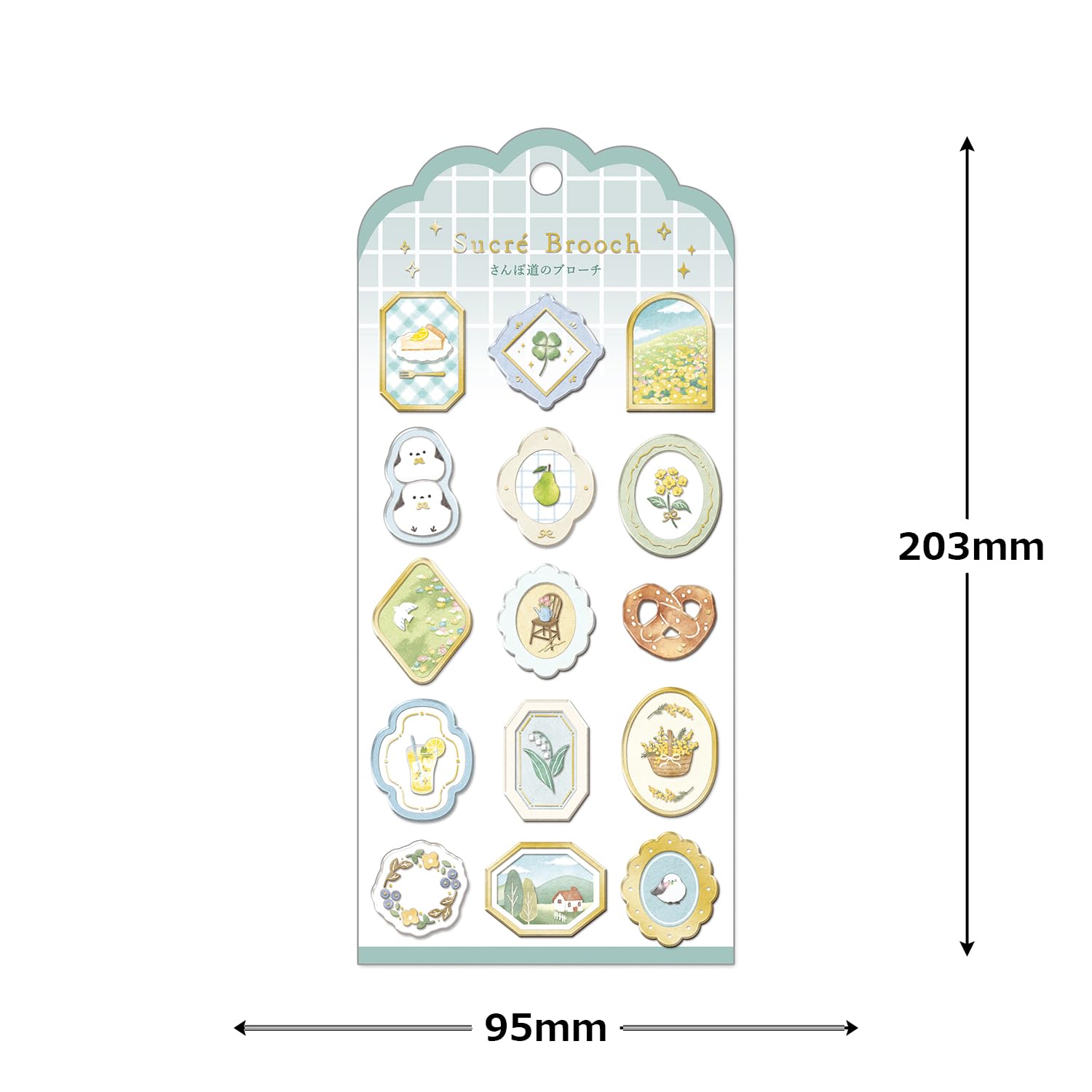 Amazon | [シールシート]シュクレブローチステッカー/さんぽ道の