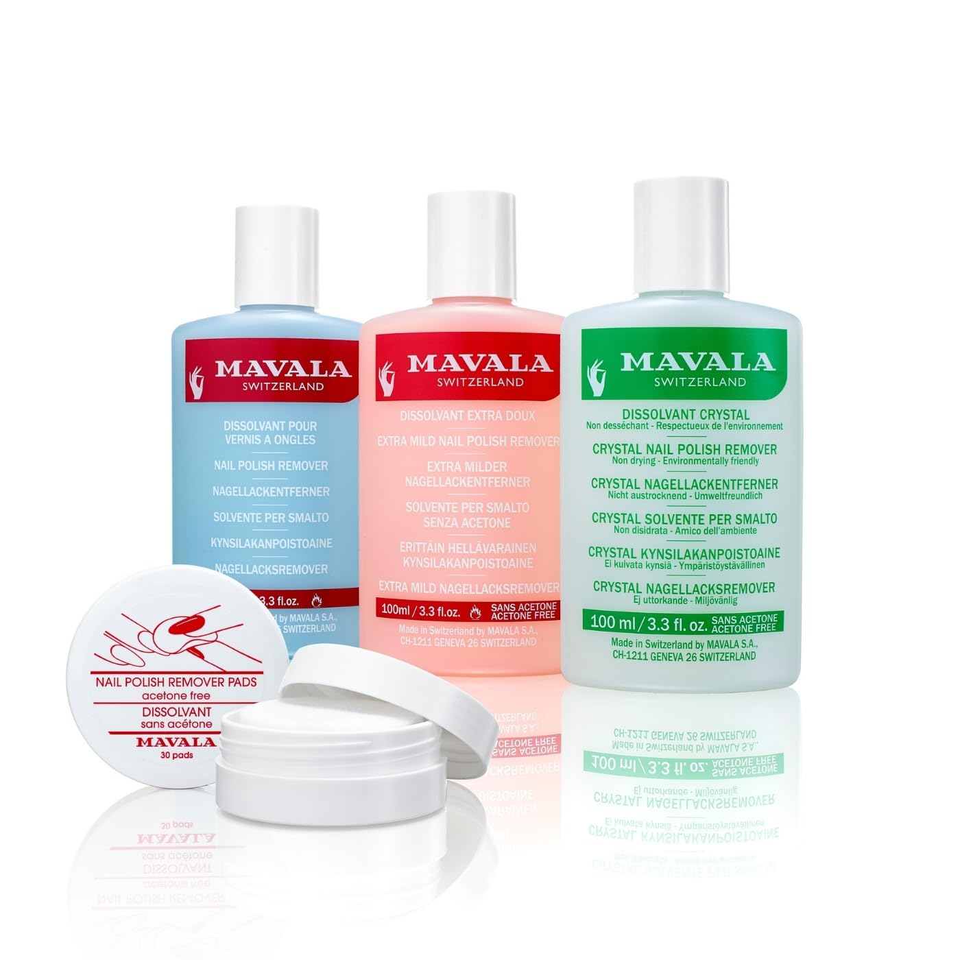 Mavala Acetone-Free Nail Polish Remover Discs, 30 Count