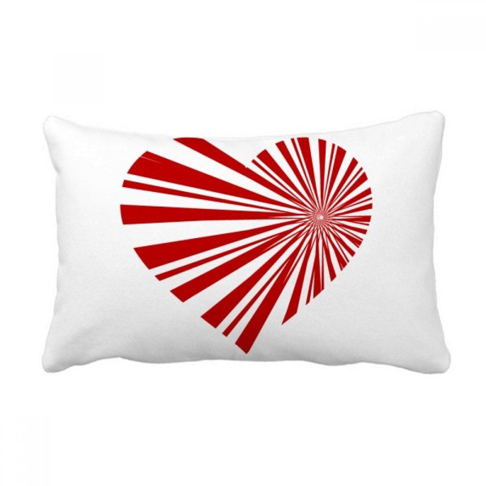 Coussin lombaire rouge Saint-Valentin 40x60 cm oreiller de canapé avec insert déhoussable
