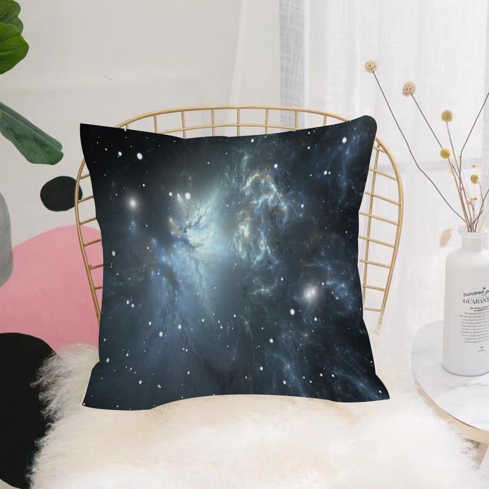HYOSXW Cushion Cover,Throw Pillow Case Home Decorative for Living Room Bedroom Sofa Chair 16X16 Inch,Ethereal patterns of cosmic nebulae, deep space scene,Pillowcase 40X40cm