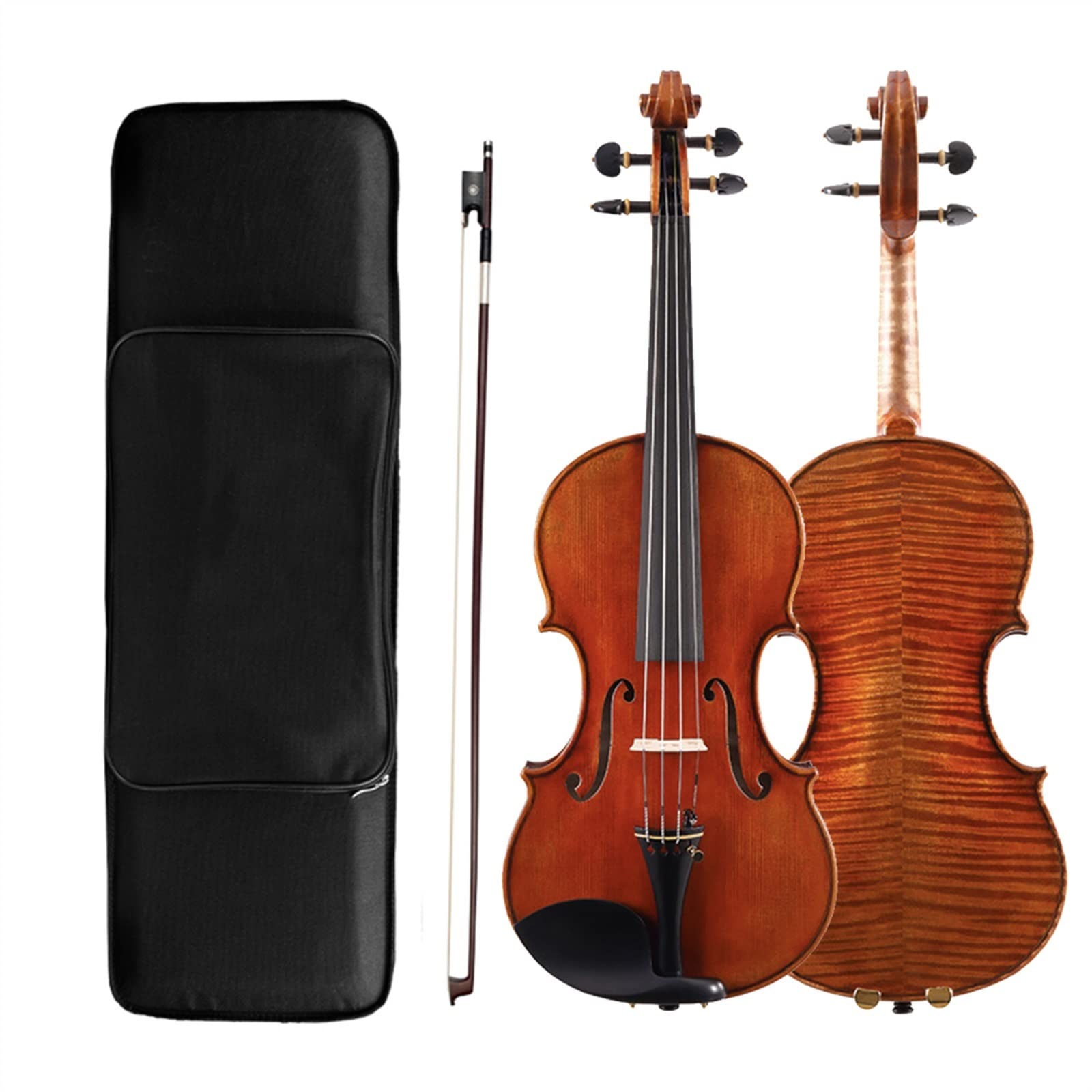 Violon Student Kit di Custodia per Archetto Posteriore con Grandi Fiamme Europee per Violino 4/4 Violino 4/4 Professionale Artigianale Avanzato