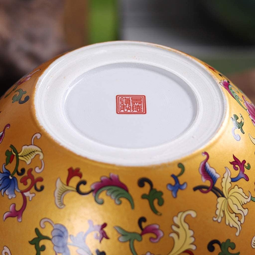 Food Storage Containe Rice Storage Containe Kitchen Large-Capacity Grain Container Household Moisture-Proof Sealed Tank with Lid Golden Peony Flower Chinese Rice Bucket (Color : A-2.5KG)