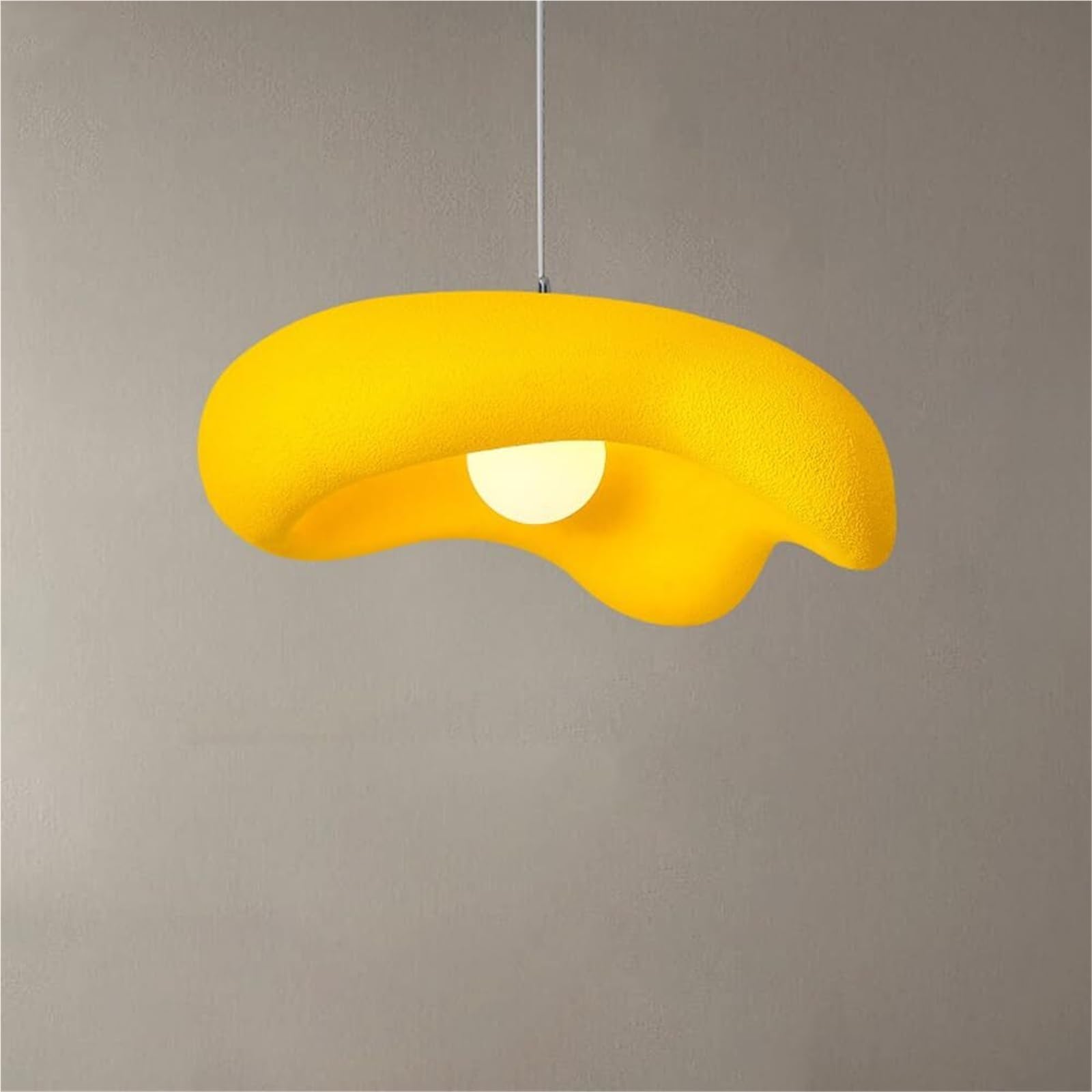 KHUKHU Japanese Wabi-sabi Pendant Light,Nordic Cream Style Chandelier, Adjustable Kitchen Island Bar Ceiling Chandeliers,E26 Embedded Bar Illumination Suspension Lamp(F)