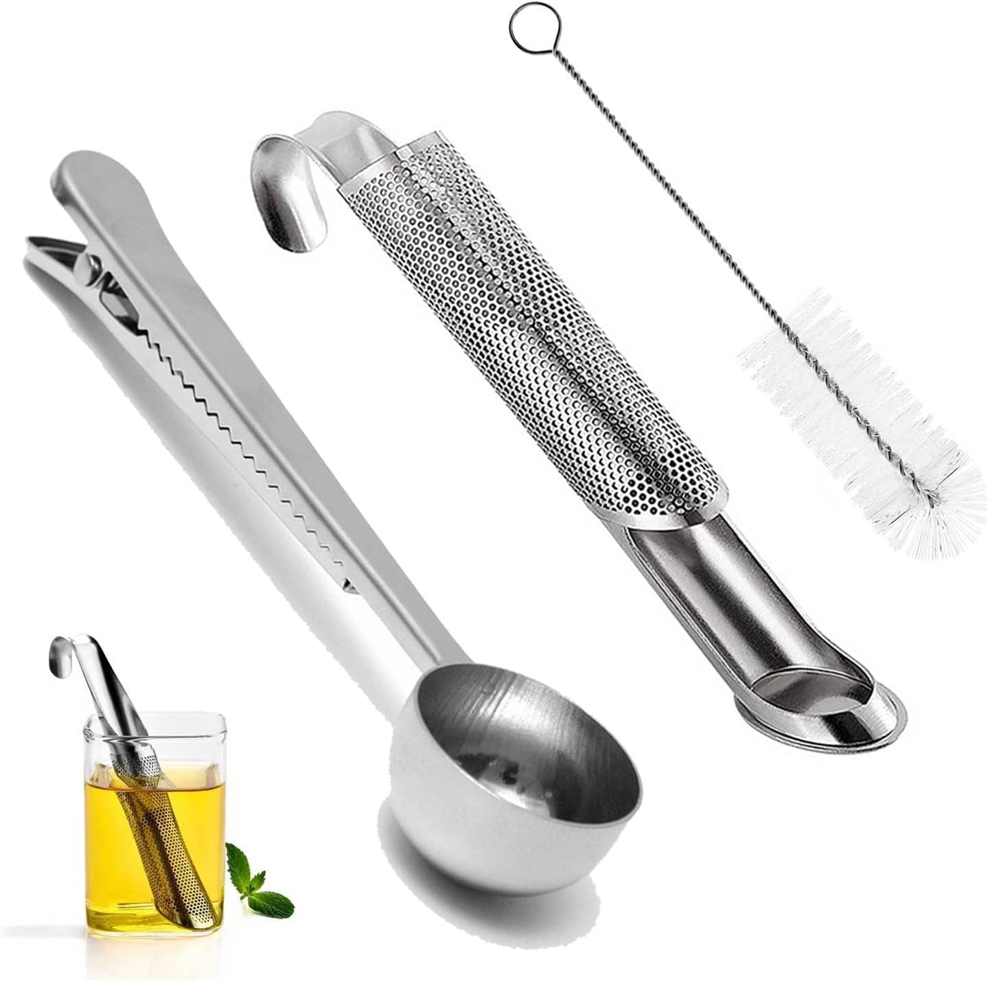 Difusores de té de acero inoxidable para té suelto, hermoso colador de té encendido, remojador de té de hojas sueltas, infusor de té, filtro de té