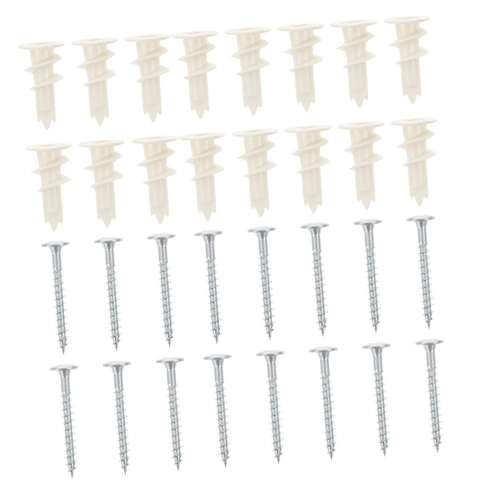 Unomor Expansion Tube for Plasterboard 20 Sets Simple Plastic Expansion Tubes Drywall Screw Hole Filler Dry Wall Screws Anchors