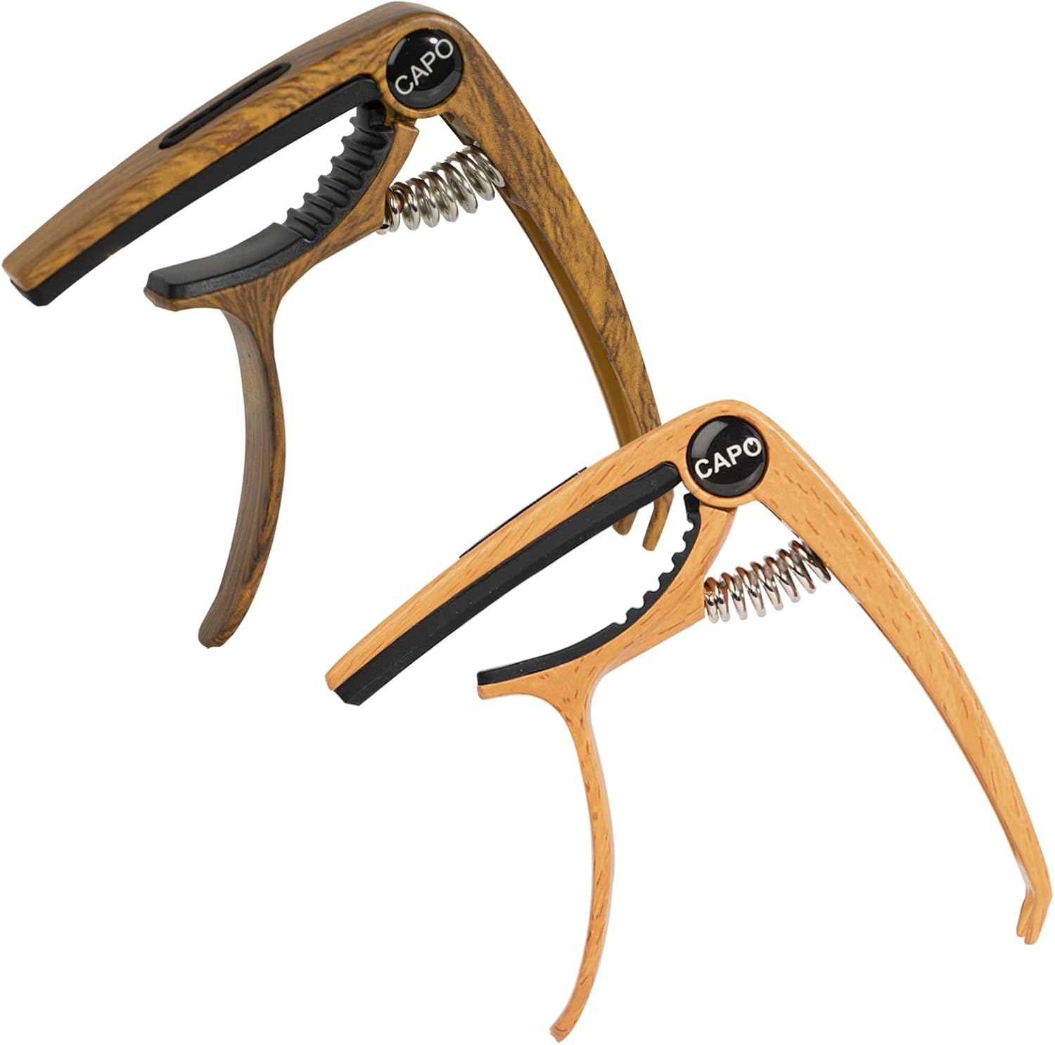 2-Pack 3-in-1 Guitar Capo Set (Dark/Light) for Guitars, Ukulele