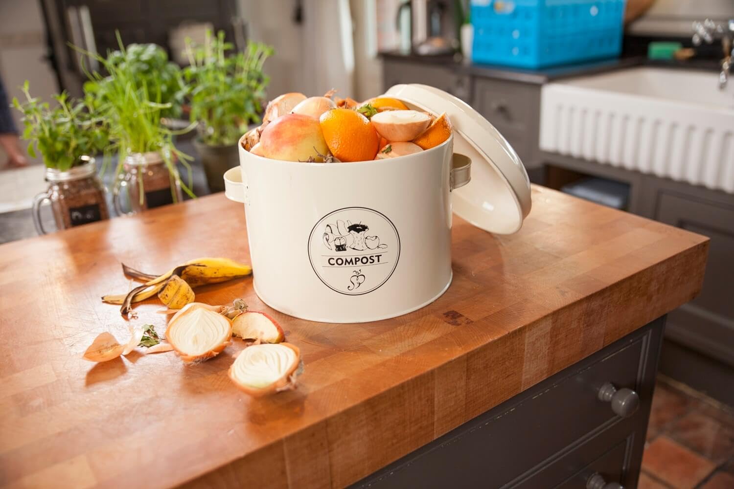 Esschert Diseño de c2071 Lata de Compost
