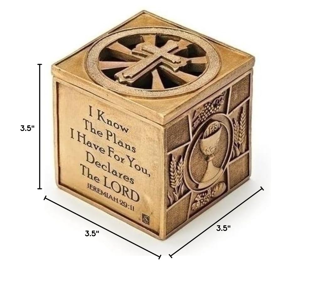Joseph's Studio by Roman, Confirmation Collection, 3.75"H MULT SACRAMENT KEEPSAKE, Home Décor, Devout Gift, Prayerful Inspiration (3x3x3)