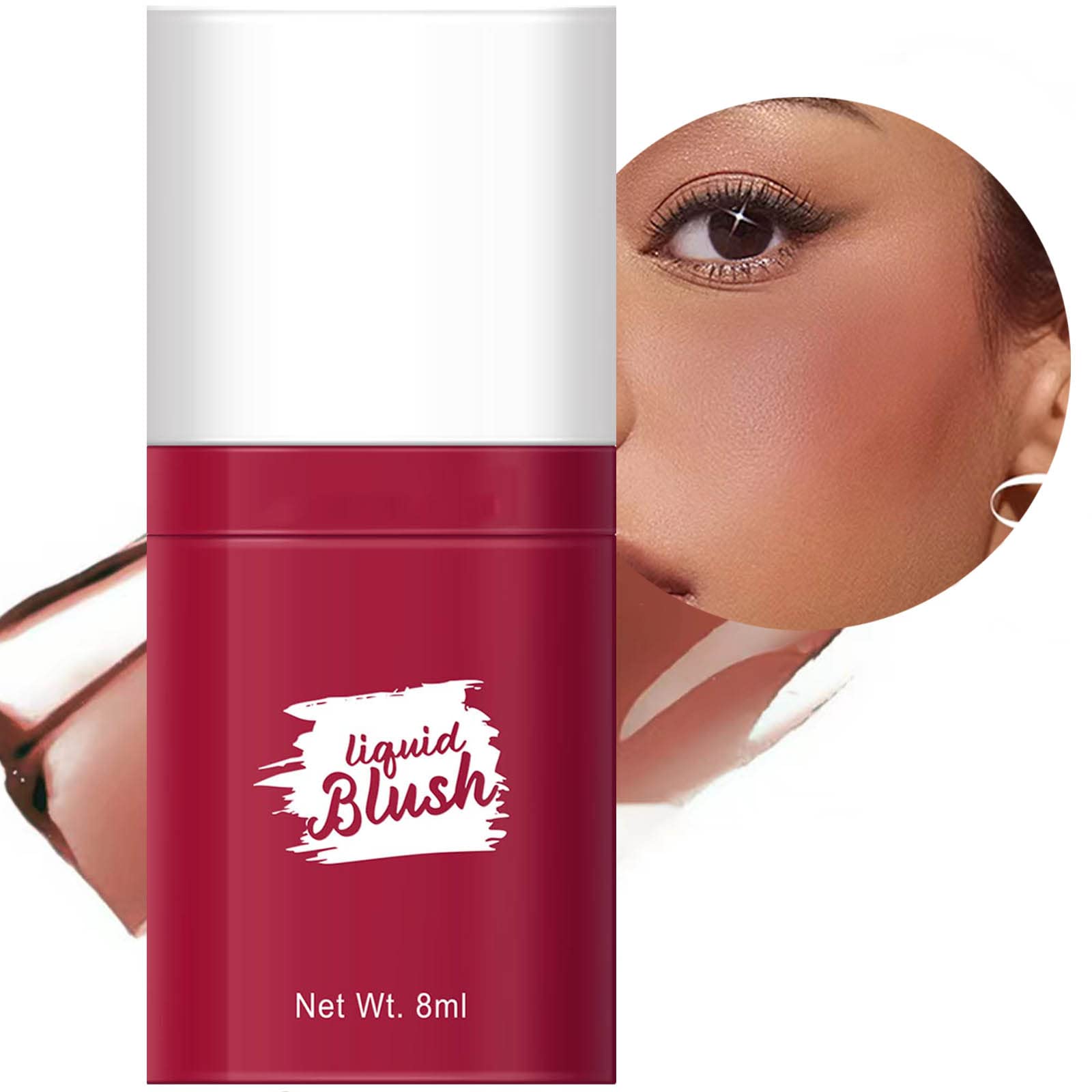 MAY FOLTREN(06 ) - Liquid Blush Makeup,Cream Blush for Cheeks,Natural Looking,Lightweight,Breathable Feel,Sheer Flush Of Colour,Long-Wearing,Dewy Finish 8ml (06 )