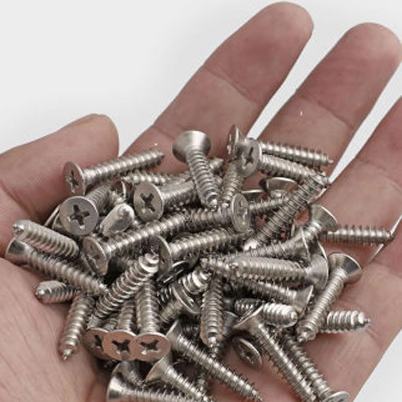 M2.2 M2.6 Phillips Screw Countersunk Head Bolts Flat Head Self-Tapping Screws Bolts 6-20mm Length - (Size: M2.2 x16mm(100pcs))