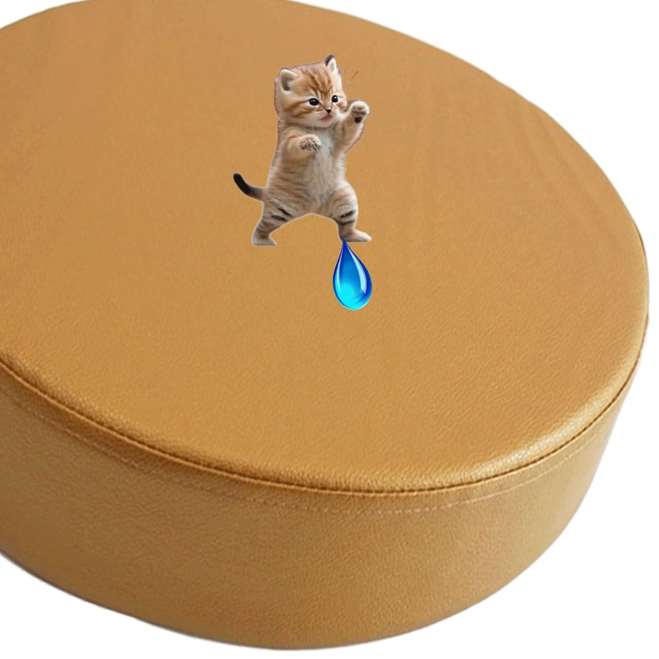 uyeoco Waterproof Memory Foam Round Seat Cushion 3/5/8cm Thick,25/30/35/40/45/50cm Round Stool Cushion, Circle Chair Pad with Removable Cover for Dining Kitchen Bar Chairs(Color 4,30X30X5cm) — image 1
