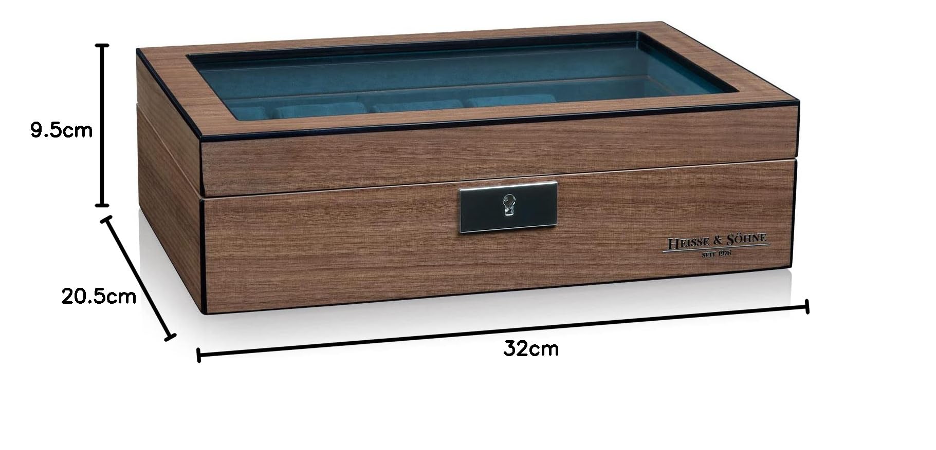 HEISSE & SÖHNE SEIT 1976® Uhrenbox Borneaux 8+ Wallnuss