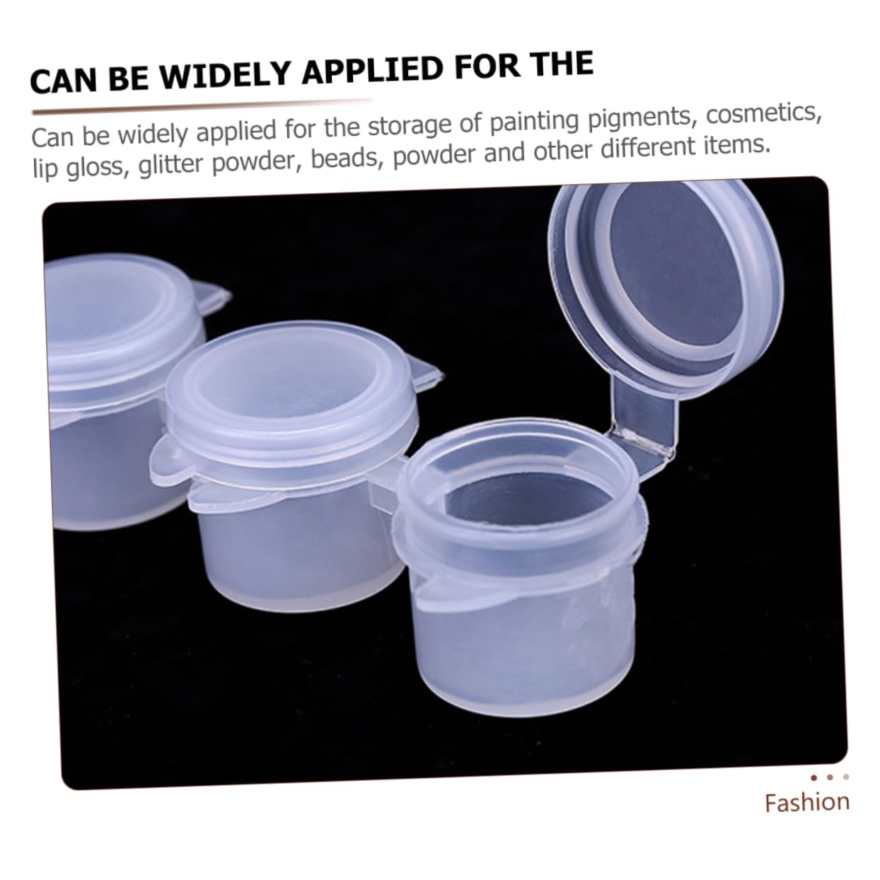 CIMAXIC Paint Containers Lids 50pcs Plastic Storage Boxes for Pigments Cosmetics More