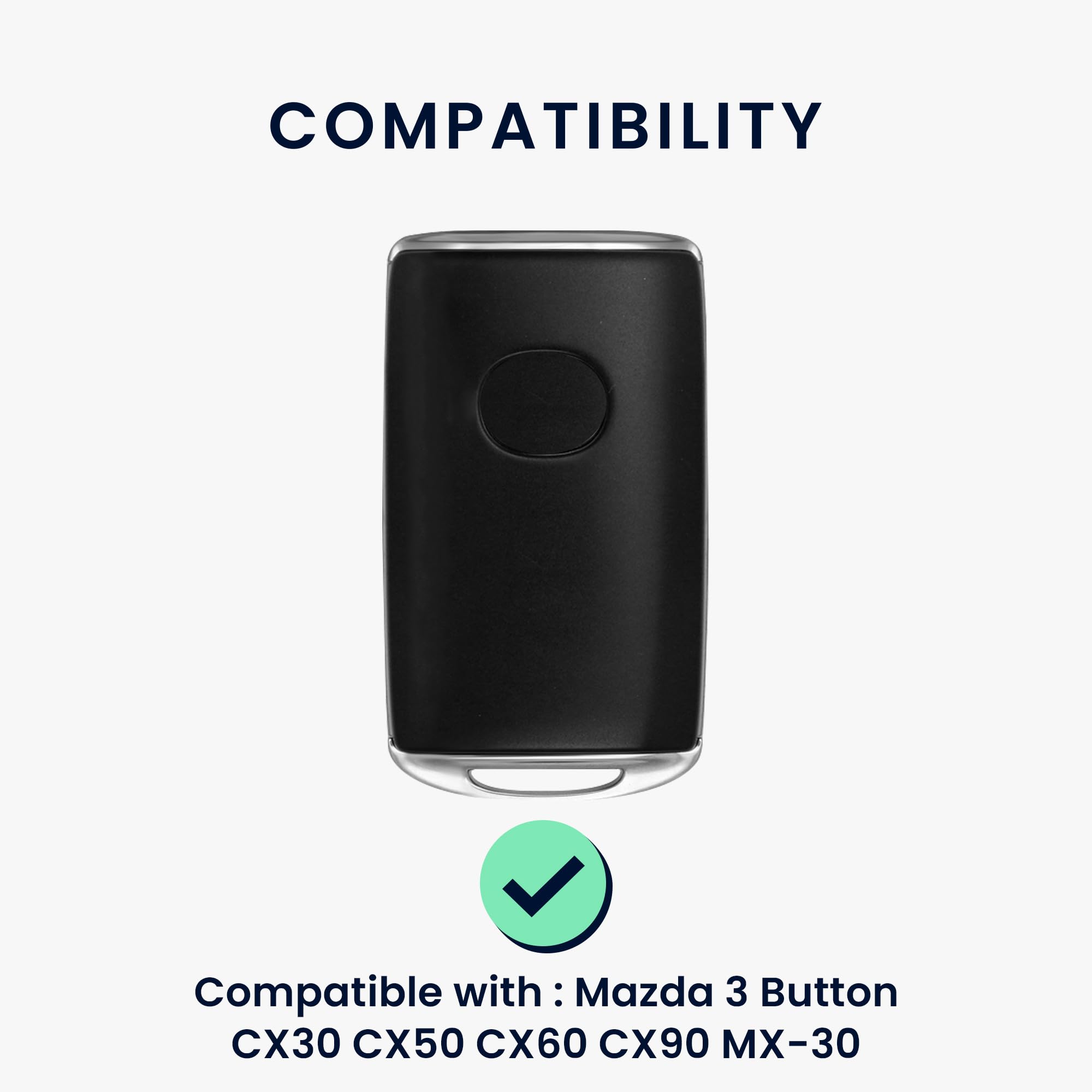 kwmobile leren autosleutel hoesje compatibel met Mazda 3-Knoppen CX30 CX50 CX60 CX90 MX-30 - Echt leer in bruin