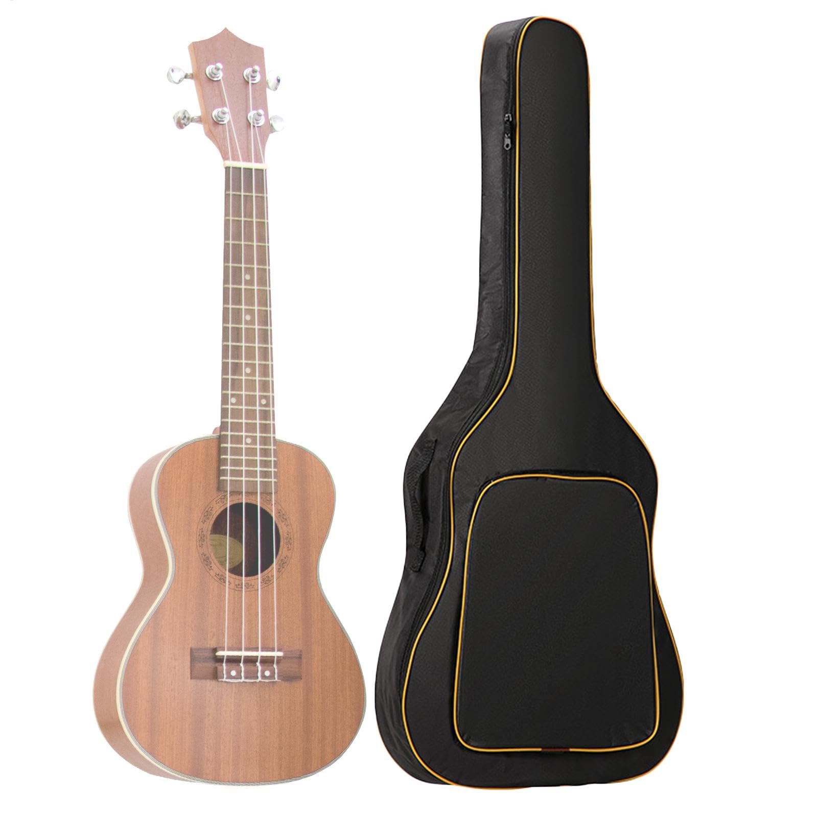 Maleta para guitarra clásica, bolsa para bajo, funda impermeable de tela Oxford gruesa para guitarra clásica - Oxford impermeable 0,19 pulgadas acolchado grueso, Atributo único, ver