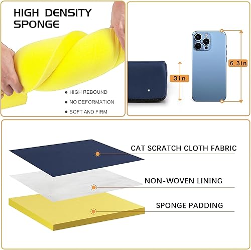 Miniatura 4 de ROFIEJOX Cojín de banco de 36 pulgadas, tela impermeable para arañazos de gato, textura de cuero, espuma de esponja de alta densidad 70D, grosor de